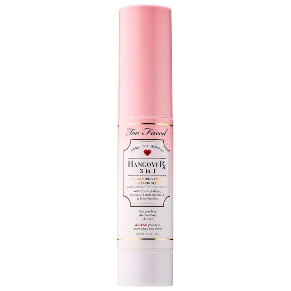 Too Faced Hangover 3 in 1 Hydrating Replenishing Primer &Setting Spray 30 ml NEW